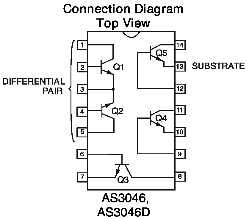 Alfa Rpar - AS3046D - NPN Transistor Array