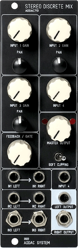 ADDAC System - 713 Stereo Discrete Mixer