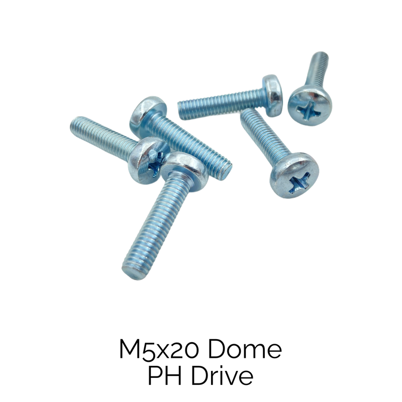 Screw M5 20mm length, Dome Head, PH Drive