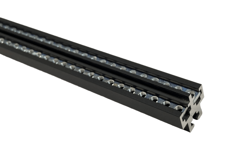 Eurorack Rails - Double Rail Low Profile - Type A (black)