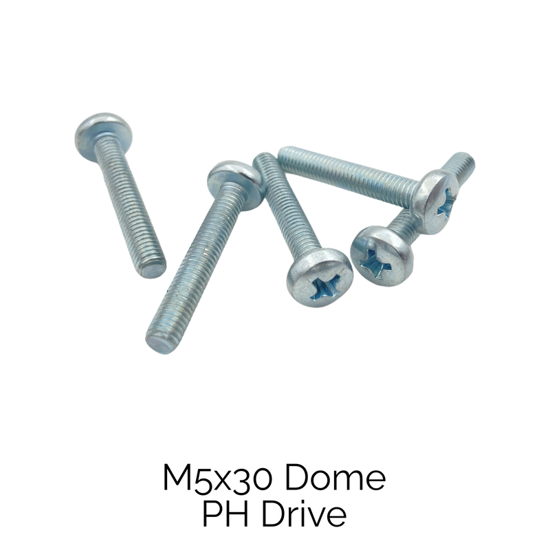 Screw M5 30mm length, Dome Head, PH Drive