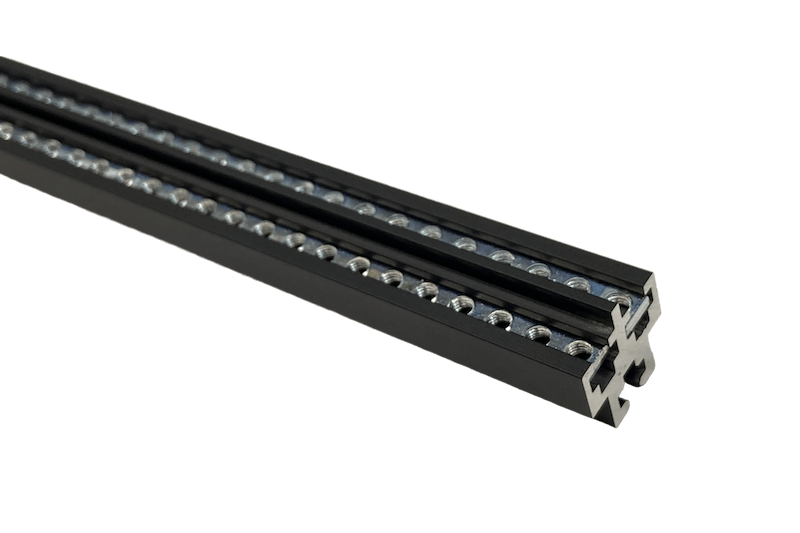Eurorack Rails - Double Rail Low Profile - Type A (black) - 84 HP