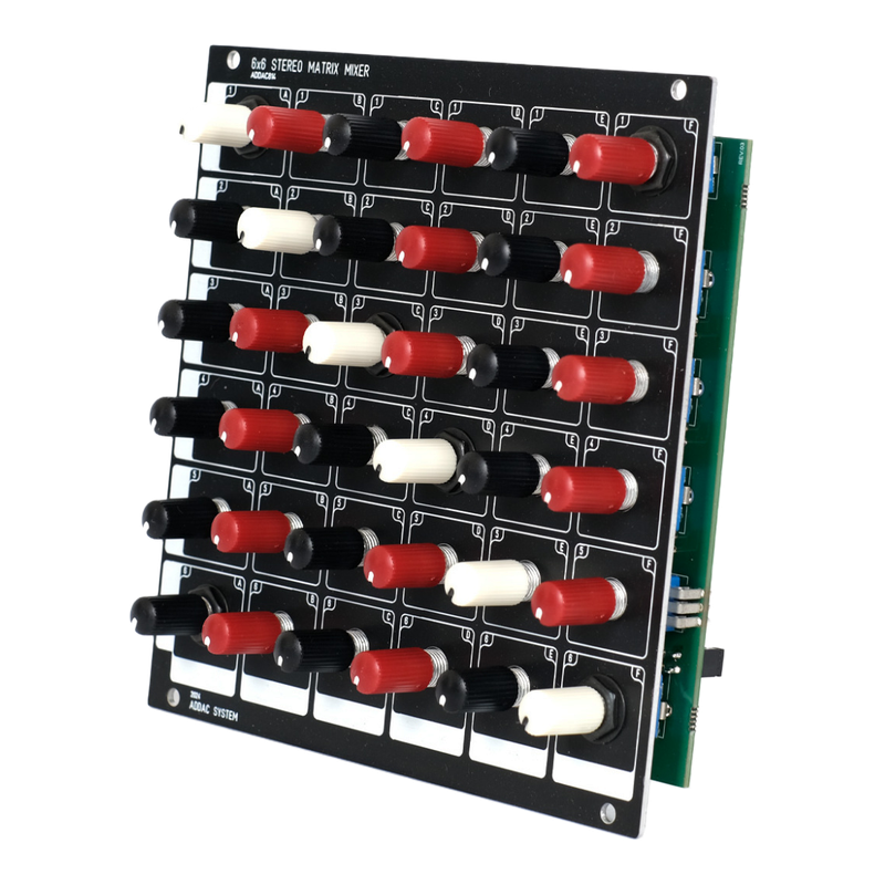 ADDAC System - 814B 6x6 Stereo Matrix Mixer Controls