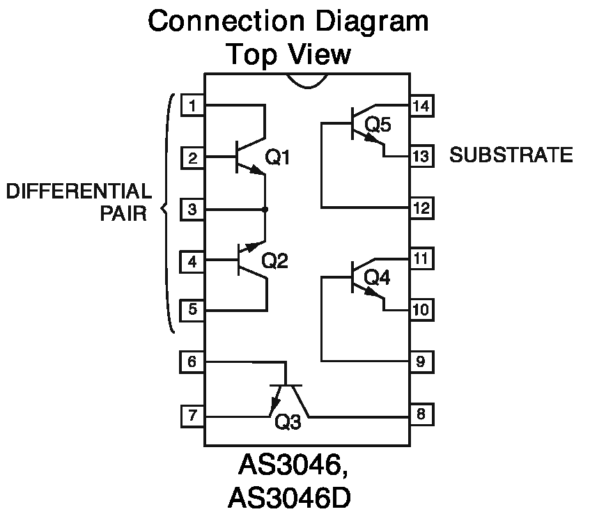 Alfa Rpar - AS3046D - NPN Transistor Array Alfa Rpar - AS3046D - NPN Transistor Array
