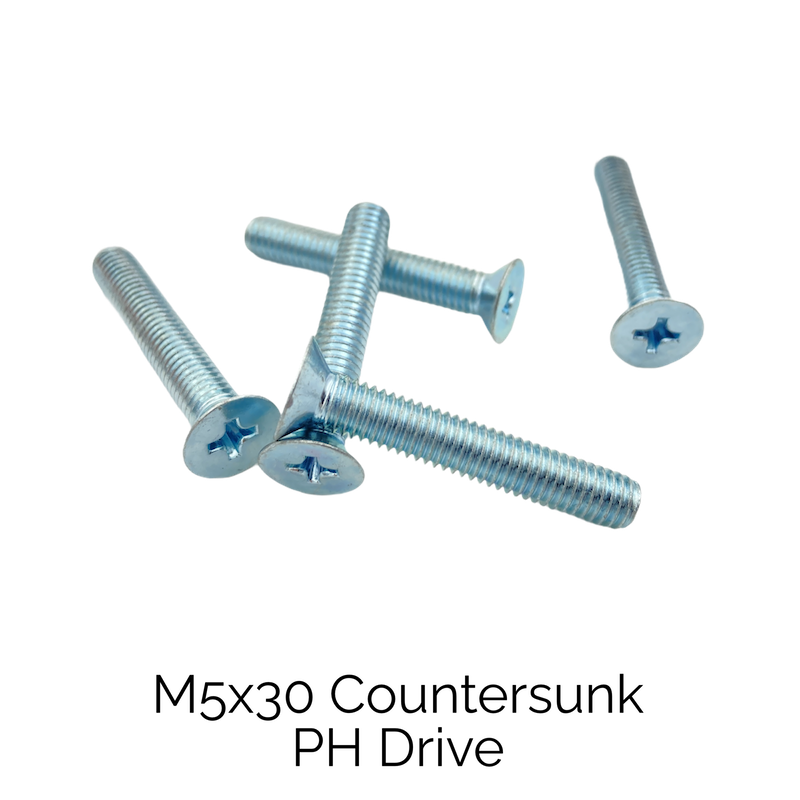 Screw M5 30mm length, Countersunk Head, PH Drive