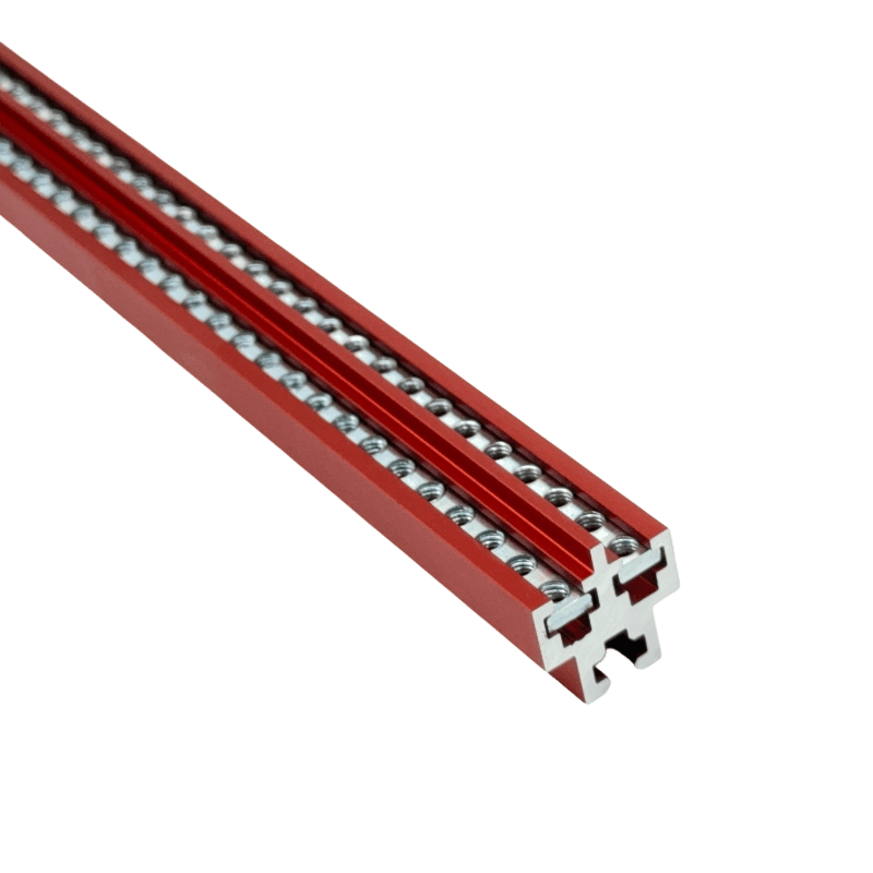Eurorack Rails - Double Rail Low Profile - Type A (red)