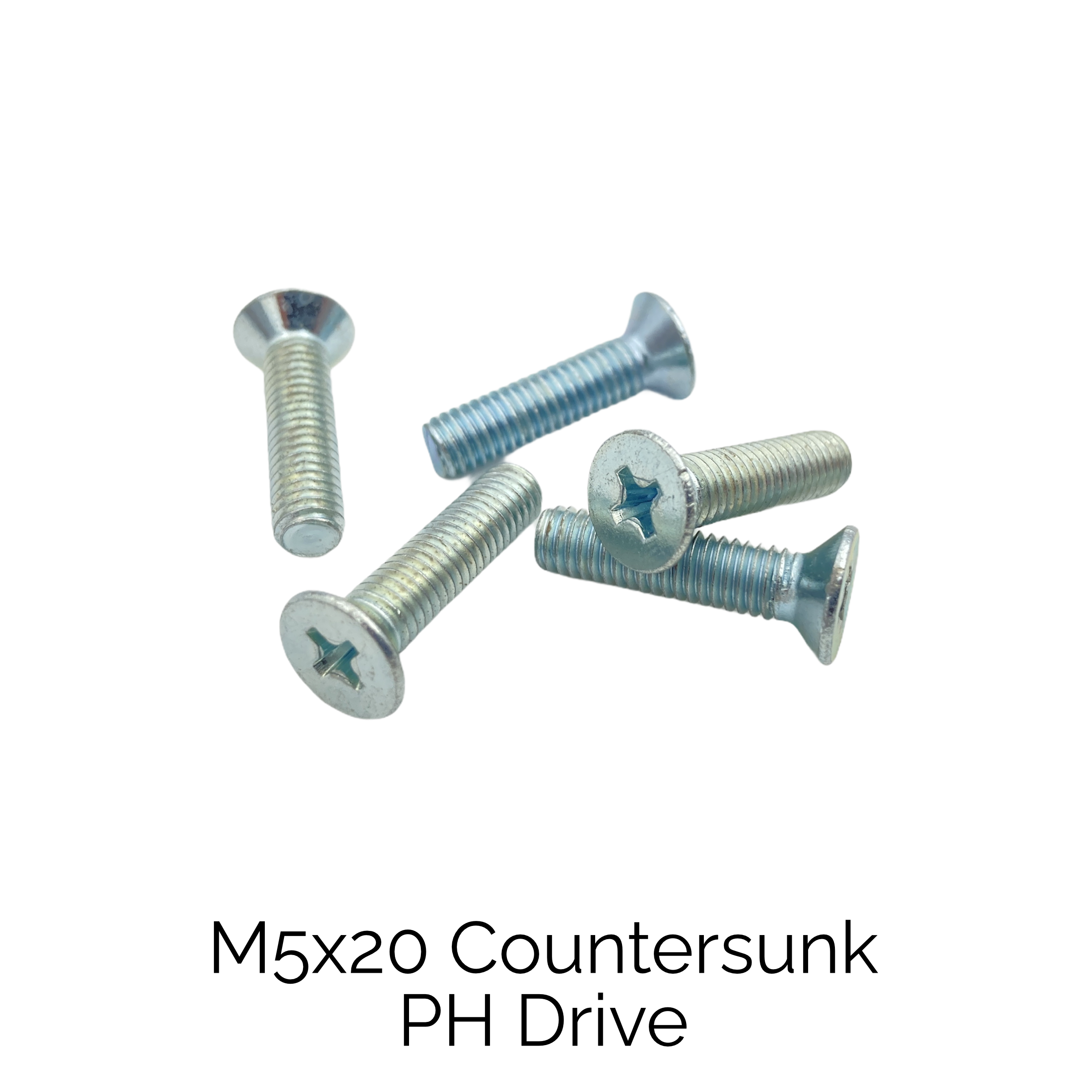 Screw M5 20mm length, Countersunk Head, PH Drive